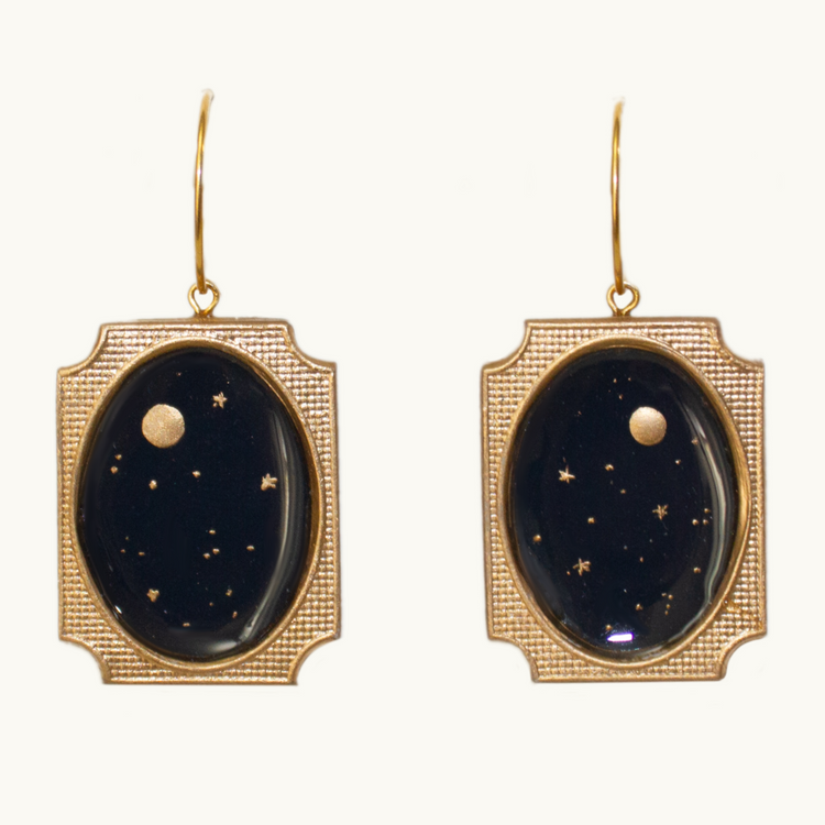 Looking Glass Earrings | Textured Square Frame