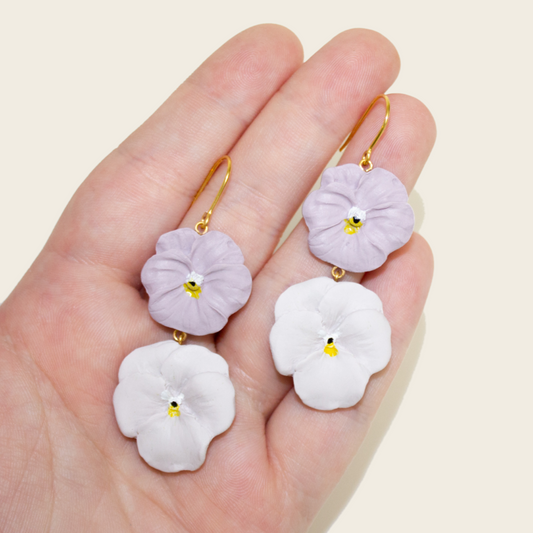 Lilac Layered Violet Earrings | Violet Series
