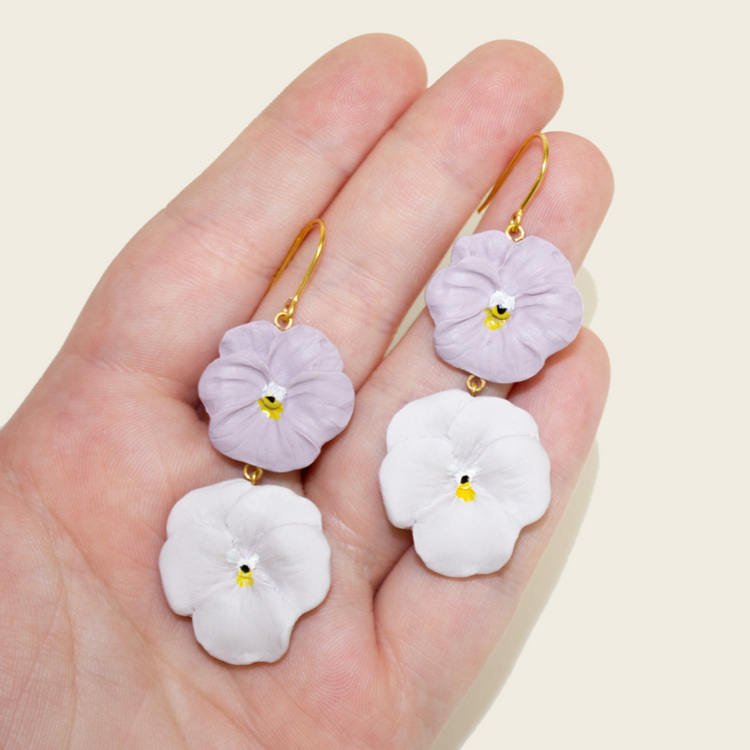 Lilac Layered Violet Earrings | Violet Series