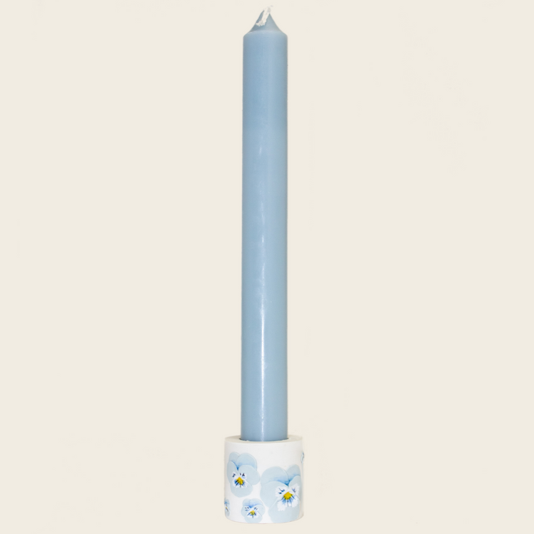 Blue Violet Candlestick Holder Set