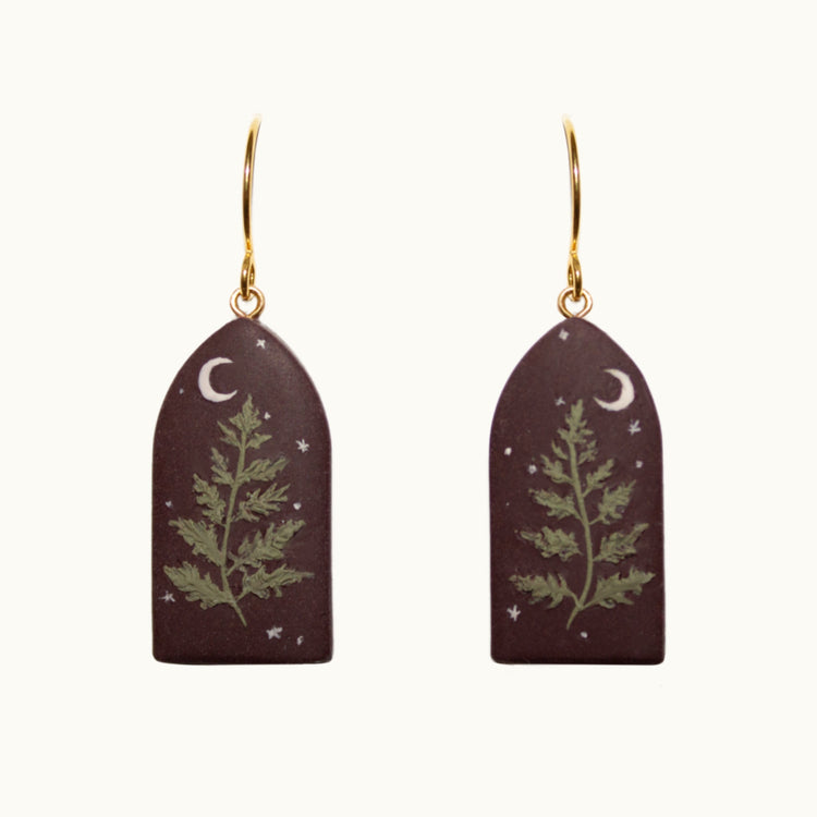 Midnight Fern Earrings