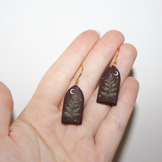 Midnight Fern Earrings