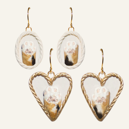 Custom Kitty Paw Earrings