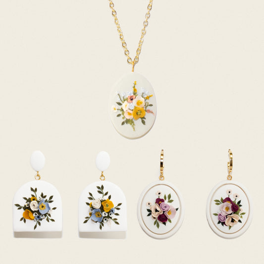 Custom Bouquet Earrings or Necklace