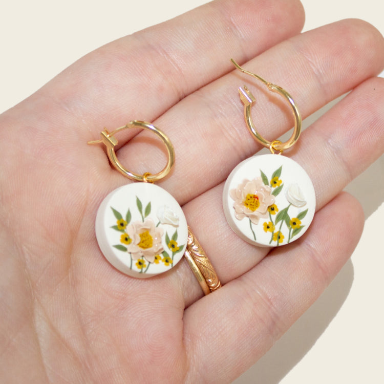 Hoop + Bead Garden Earrings | Spring Series