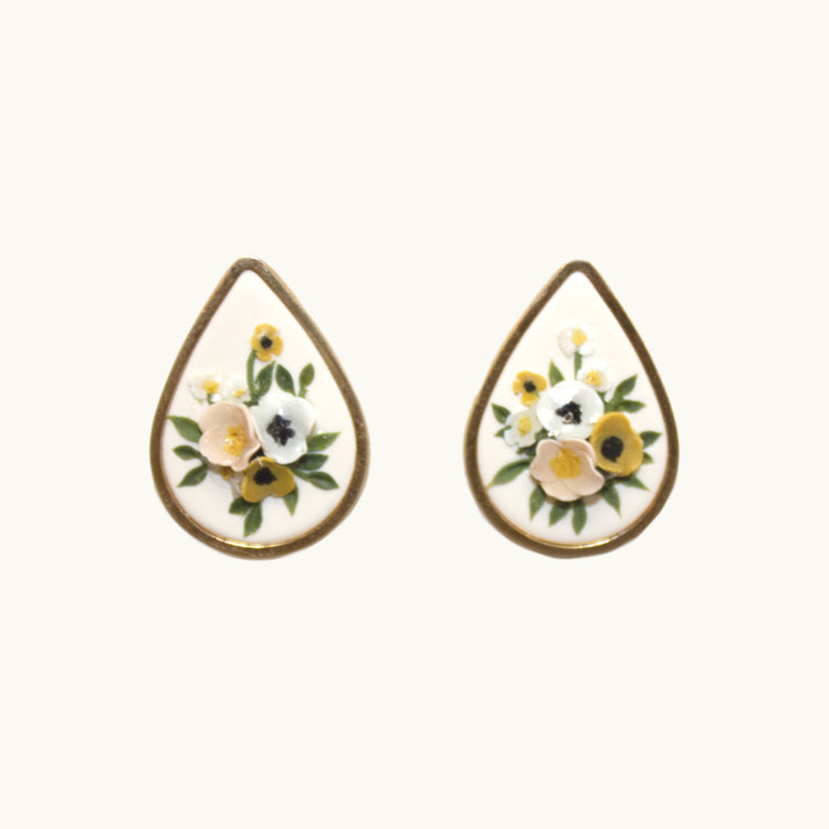 Framed Bouquet Stud Earrings | Spring Series