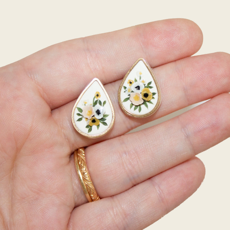 Framed Bouquet Stud Earrings | Spring Series