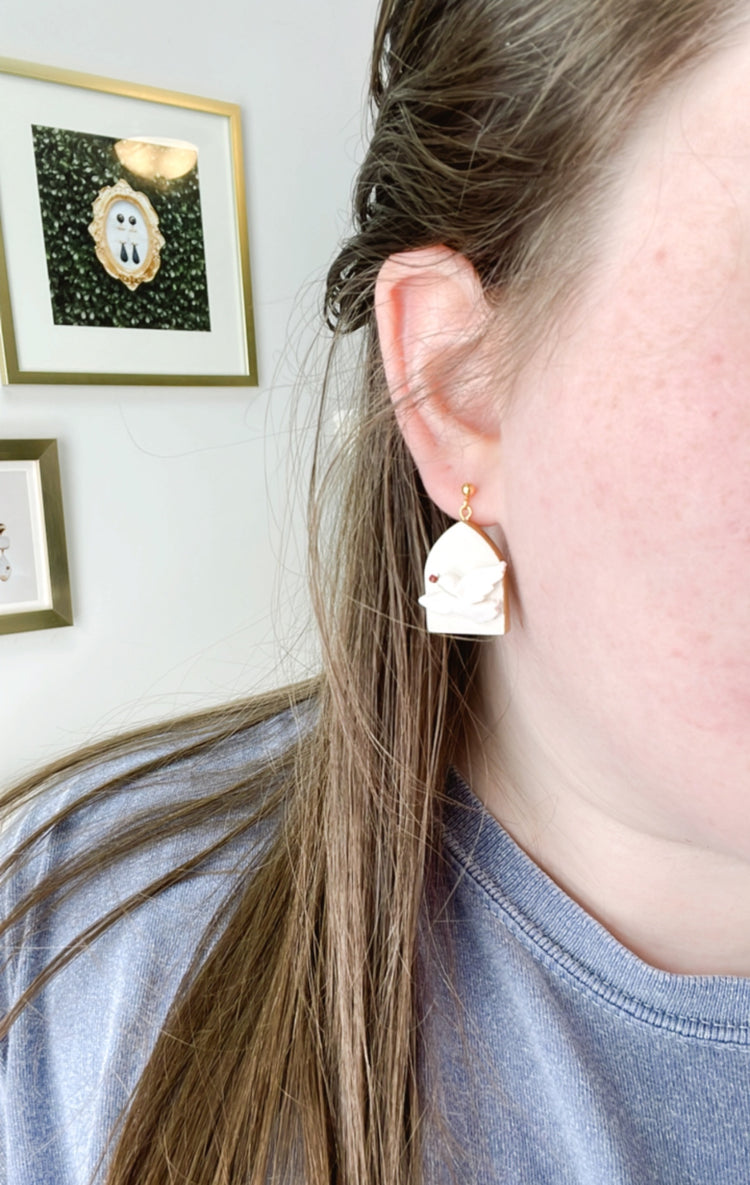 Dove + Rose Earrings - Valentine's Day 2023