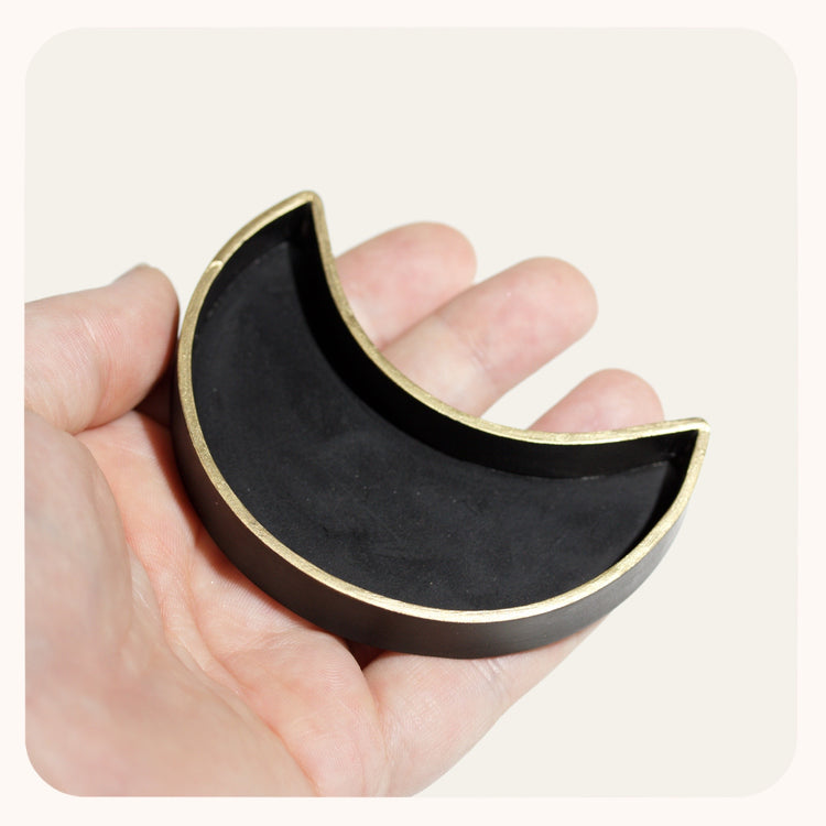 Moon Phase Dish | Black + Gold