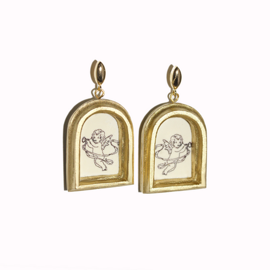 Framed Cupid Earrings - Valentine's Day 2023