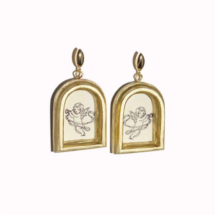 Framed Cupid Earrings - Valentine's Day 2023