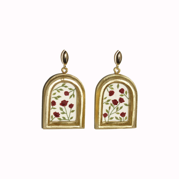 Framed Rose Earrings - Valentine's Day 2023