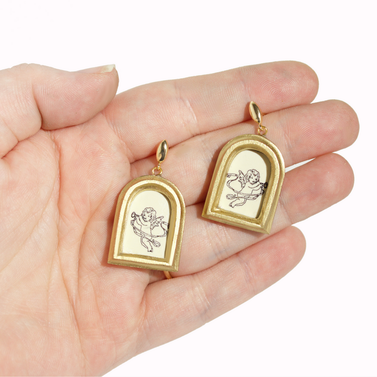 Framed Cupid Earrings - Valentine's Day 2023