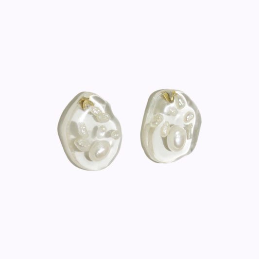 Suspended Pearl Studs