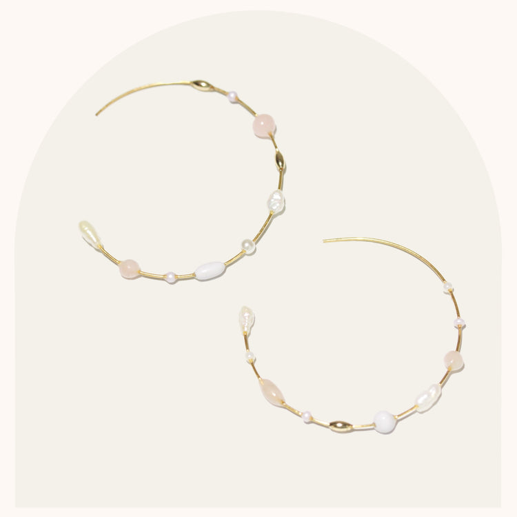 Floating Bead Hoops