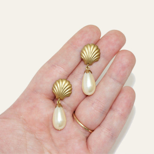 Antique Pearl Drop Earrings