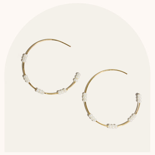 Triple Bead Hoop