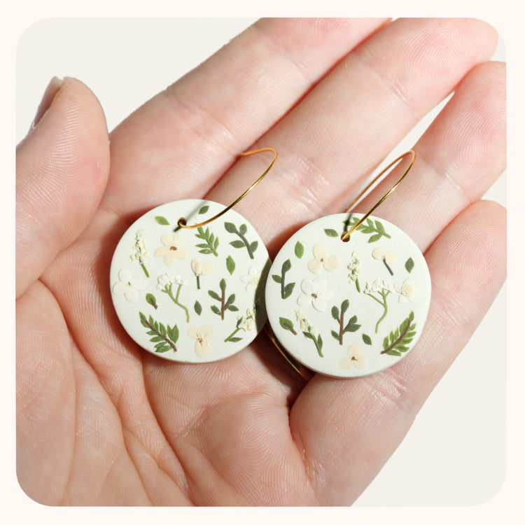 Pressed Flower Hoops