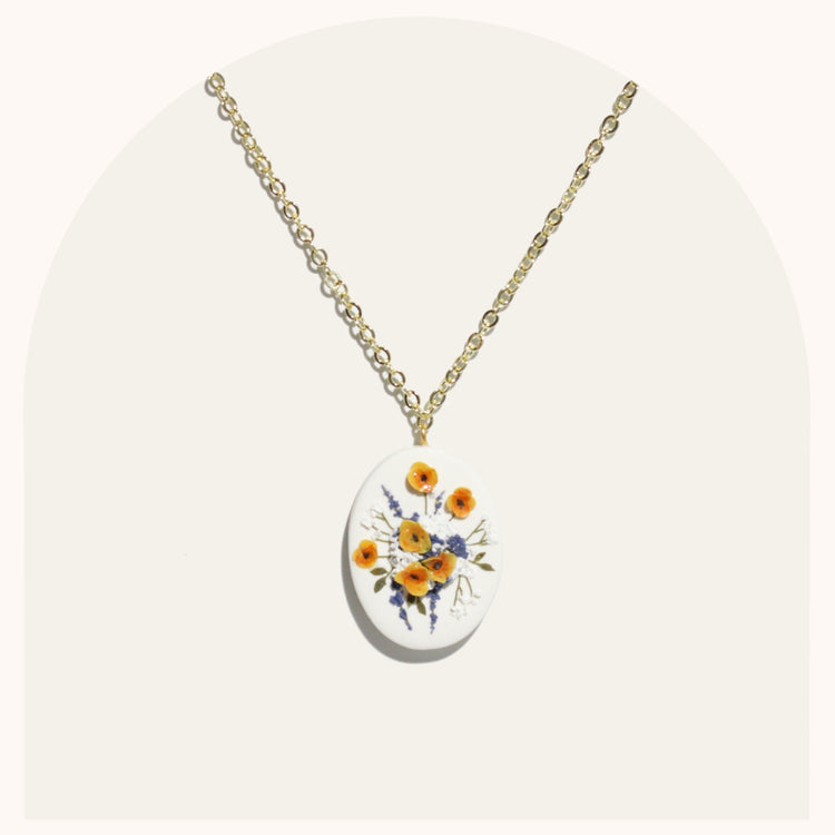 Bouquet Necklace | California Poppies