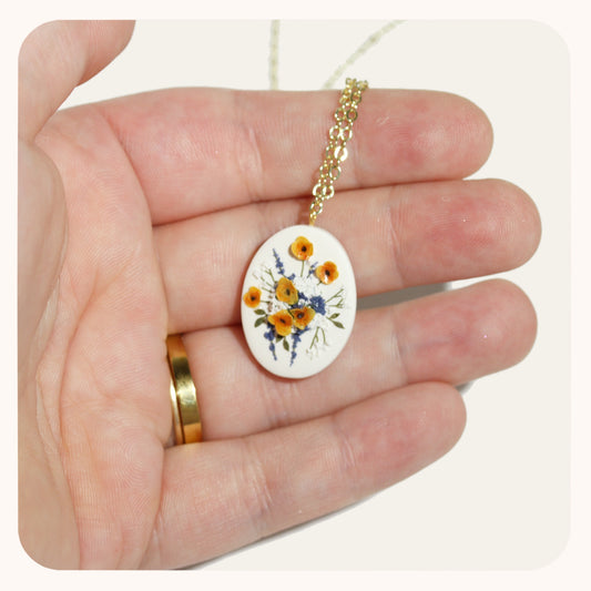 Bouquet Necklace | California Poppies