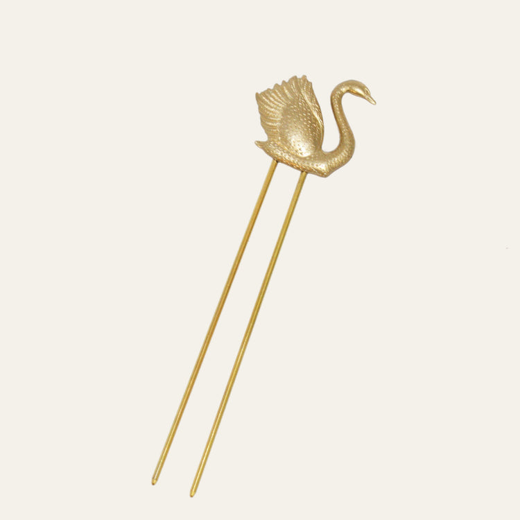 Golden Swan French Hair Pin