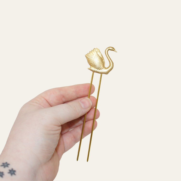 Golden Swan French Hair Pin